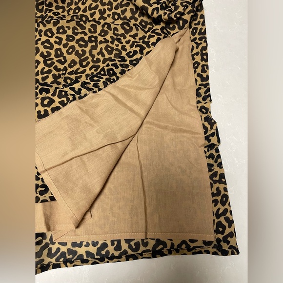 NWOT Sea New York Lottie Smocked Leopard Print Midi Skirt. - Picture 8 of 9